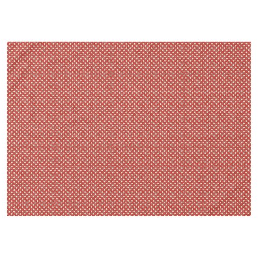 Graphic Woven Red Rattan on Custom Cream Tischdecke (Vorderseite (Horizontal))