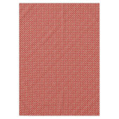 Graphic Woven Red Rattan on Custom Cream Tischdecke (Vorderseite)