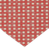 Graphic Woven Red Rattan on Custom Cream Tischdecke (Schrägansicht)