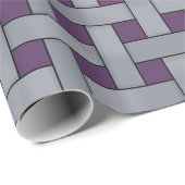Graphic Woven Silver on Custom Lila Color Geschenkpapier (Rolleneckpunkt)