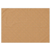 Graphic Woven Yellow Rattan auf Custom Brown Tischdecke (Vorderseite (Horizontal))