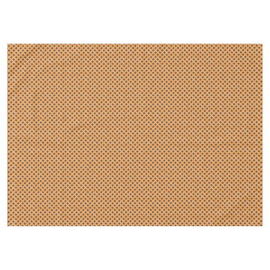 Graphic Woven Yellow Rattan auf Custom Brown Tischdecke (Vorderseite (Horizontal))