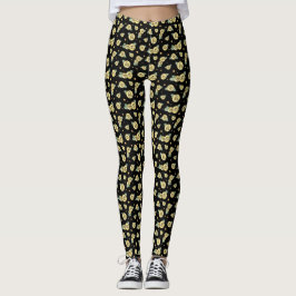 Graphic Yellow Rose | Art Nouveau Glasgow Rose Leggings
