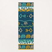 Graphics Fish with Geometrics on Dark Blue Yogamatte (Vorderseite)