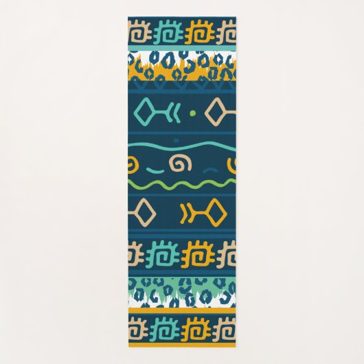 Graphics Fish with Geometrics on Dark Blue Yogamatte (Vorderseite)