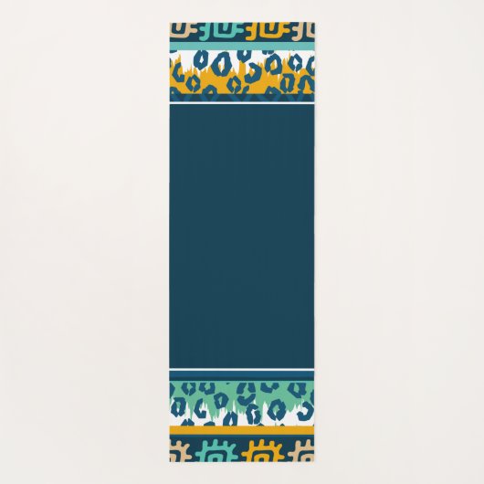 Graphics Fish with Geometrics on Dark Blue Yogamatte (Rückseite)