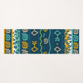 Graphics Fish with Geometrics on Dark Blue Yogamatte (Vorderseite (Horizontal))