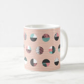 Graphische gemusterte Kreise nahtlos. Vintag Kaffeetasse (VorderseiteRechts)