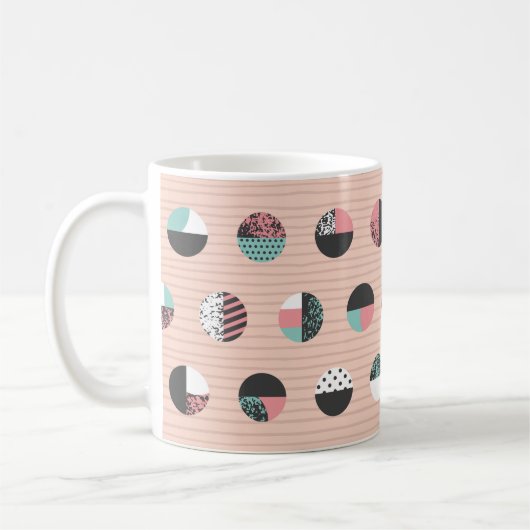 Graphische gemusterte Kreise nahtlos. Vintag Kaffeetasse (Links)