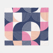 Graphische Kreise Vintag Nahtloses Muster Fleecedecke (Vorderseite (Horizontal))