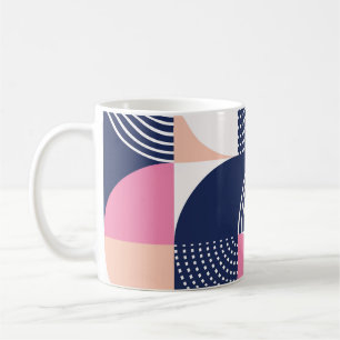 Graphische Kreise Vintag Nahtloses Muster Kaffeetasse