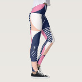 Graphische Kreise Vintag Nahtloses Muster Leggings (Rechts)