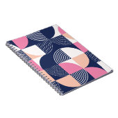 Graphische Kreise Vintag Nahtloses Muster Notizblock (Rechte Seite)