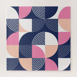 Graphische Kreise Vintag Nahtloses Muster Puzzle