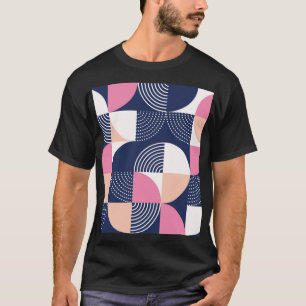 Graphische Kreise Vintag Nahtloses Muster T-Shirt