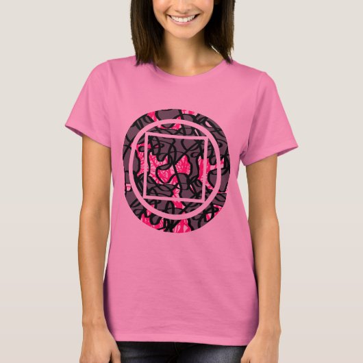 Graphisches T-Shirt mit geometrischer Circle Scrib (Vorderseite)