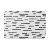 Graphit auf weißem, unbedachtem, abgerundetem Lini Badematte (Vorderseite)