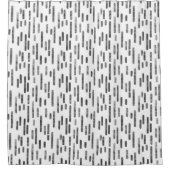 Graphit auf weißem, unbedachtem, abgerundetem Lini Duschvorhang (Vorderseite)