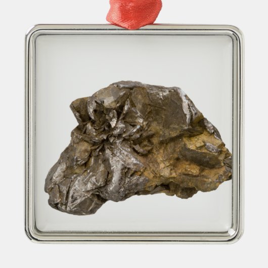 Graphit, Danville, Vermont, USA Silbernes Ornament (Vorne)