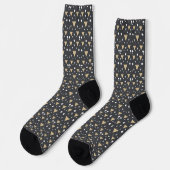 Graphit-Geometrie-Luxus-Krawatte Socken (Linkes Detail)