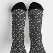 Graphit-Geometrie-Luxus-Krawatte Socken (Oben)