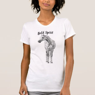 Graphit Pferd Skizze T-Shirt