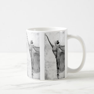Graphitballerina-Tänzer-Ballett Kaffeetasse
