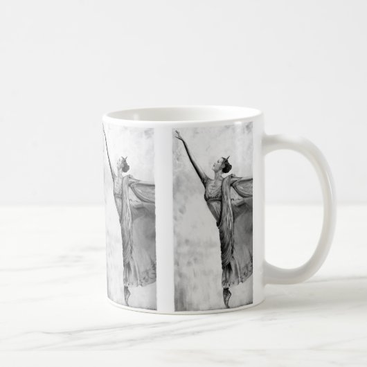 Graphitballerina-Tänzer-Ballett Kaffeetasse (Rechts)