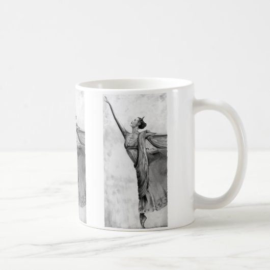 Graphite Ballerina Dancer Ballet Kaffeetasse (Rechts)