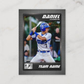 Graphite Baseball Trading Card, Baseball Player Telefonnummerkarte (Vorderseite)