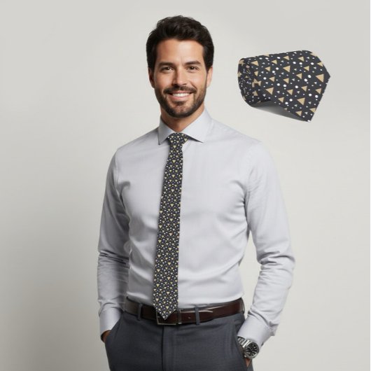Graphite Geometry Luxe Tie Krawatte