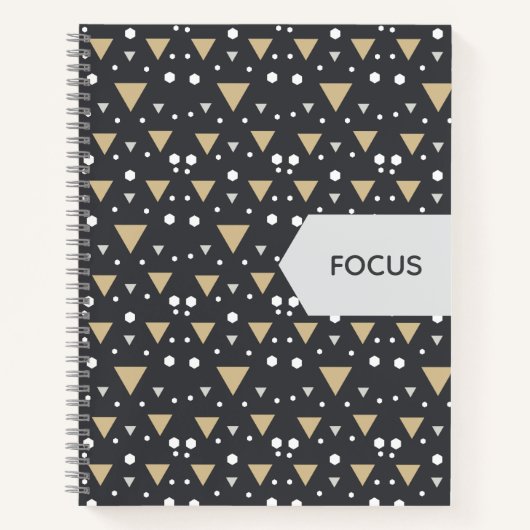 Graphite Geometry Luxe Tie Notizblock (Vorderseite)