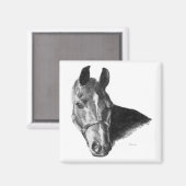 Graphite Horse Head Magnet (Vorderseite/Rückseite)