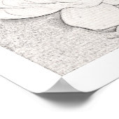 GRAPHITE LOTUS BLUME ART POSTER (Ecke)