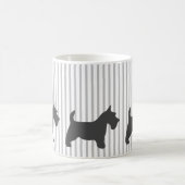 Graphite Terrier auf grauen Streifen Kaffeetasse (Mittel)