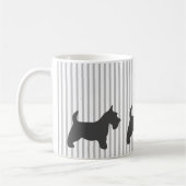 Graphite Terrier auf grauen Streifen Kaffeetasse (Links)