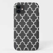 Graphitgrau Quatrefoil Case-Mate iPhone Hülle (Rückseite)