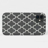 Graphitgrau Quatrefoil Case-Mate iPhone Hülle (Rückseite (Horizontal))