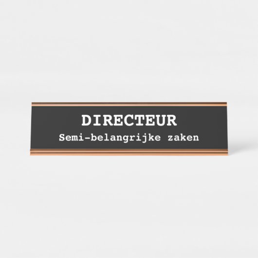 Grappig bureau naambordje voor collega schreibtischnamensplakette (Vorderseite )