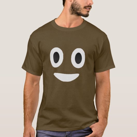 Grappig poep emoji t-shirt (Vorderseite)
