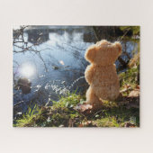 Grappige beer die ondeugend plast. puzzle (Horizontal)