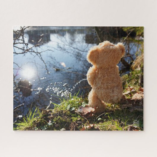 Grappige beer die ondeugend plast. puzzle (Horizontal)