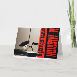 Grappige close up van 'Mission Impossible' Fubby Dankeskarte