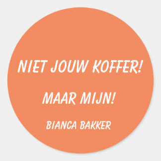 Grappige Koffer Sticker