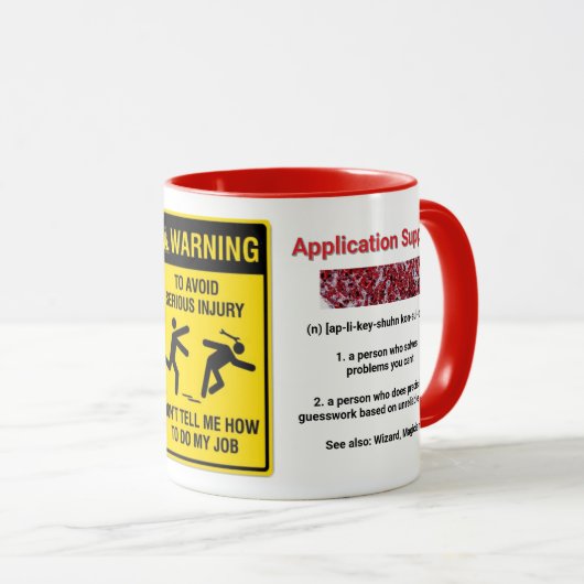 Grappige mok voor de application specialist tasse (VorderseiteRechts)