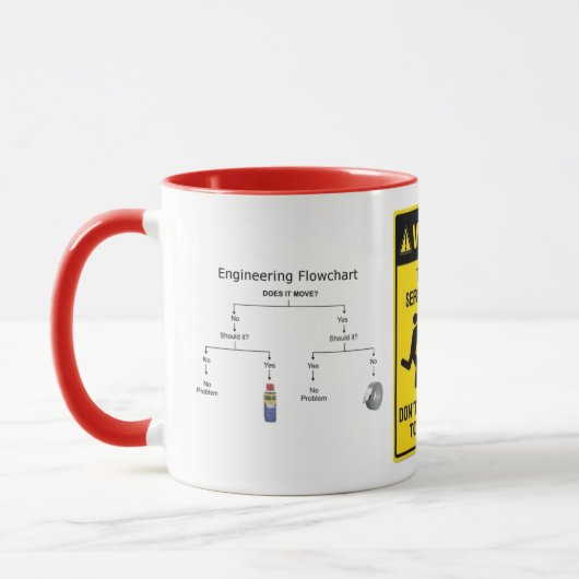 Grappige mok voor een Engineer Tasse (Links)