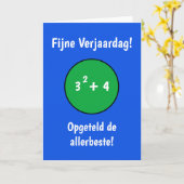 Grappige verjaardagskaart voor 13e verjaardag karte (Gelbe Blume)