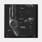 Grappling Gun Diagramm Magnet (Vorne)