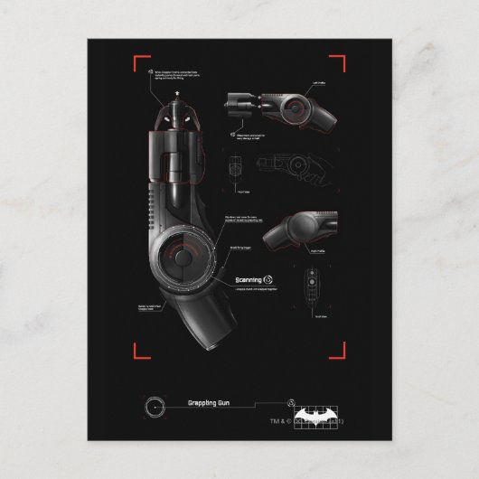 Grappling Gun Diagramm Postkarte (Vorderseite)