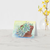 Graptoveria opalina Grußkarte Karte (Gelbe Blume)